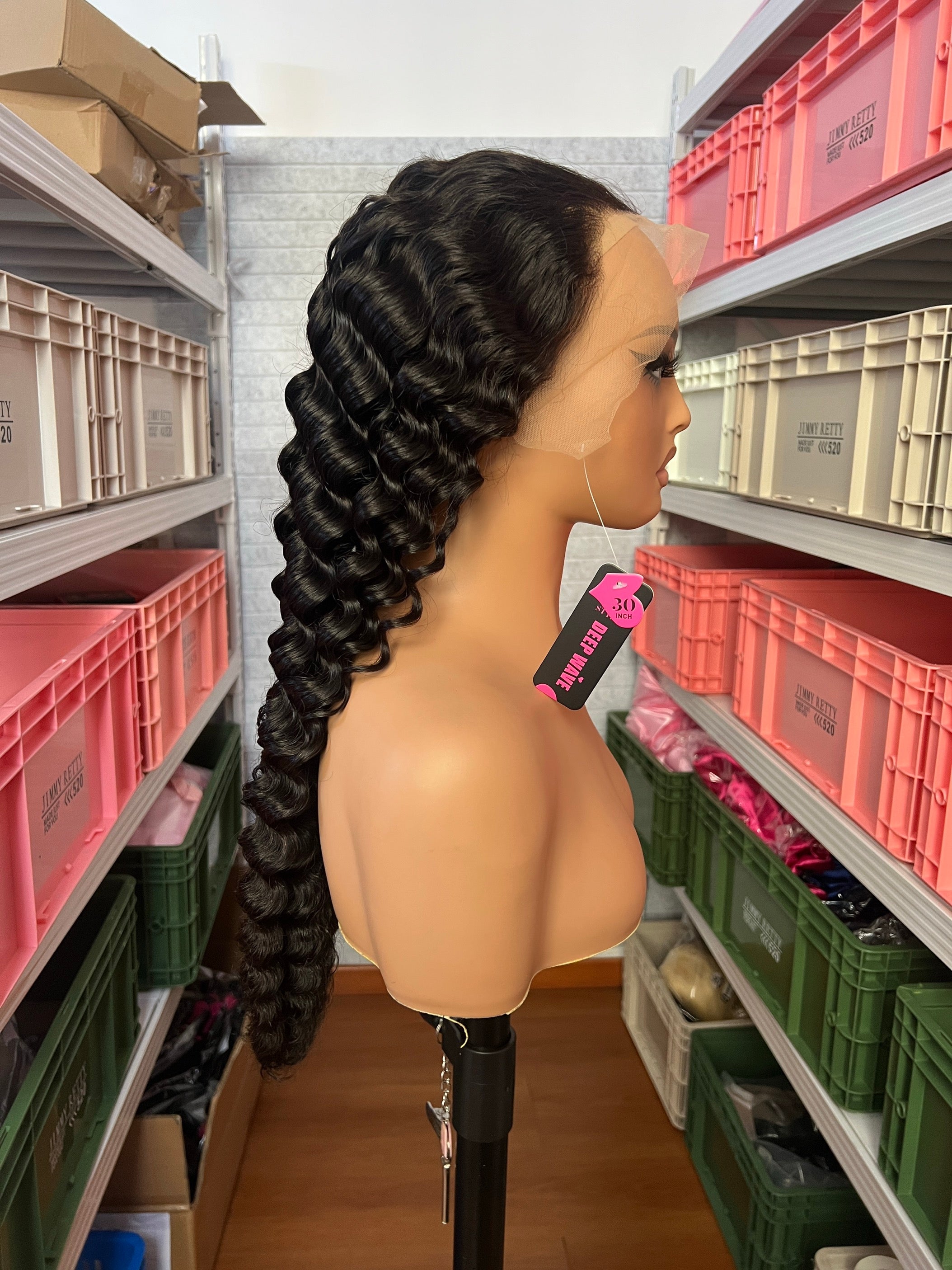 Deep Wave Transparent Lace Front Wig Pre Plucked 13x4 13x6 Virgin Raw Vietnamese
Human Hair Wigs
