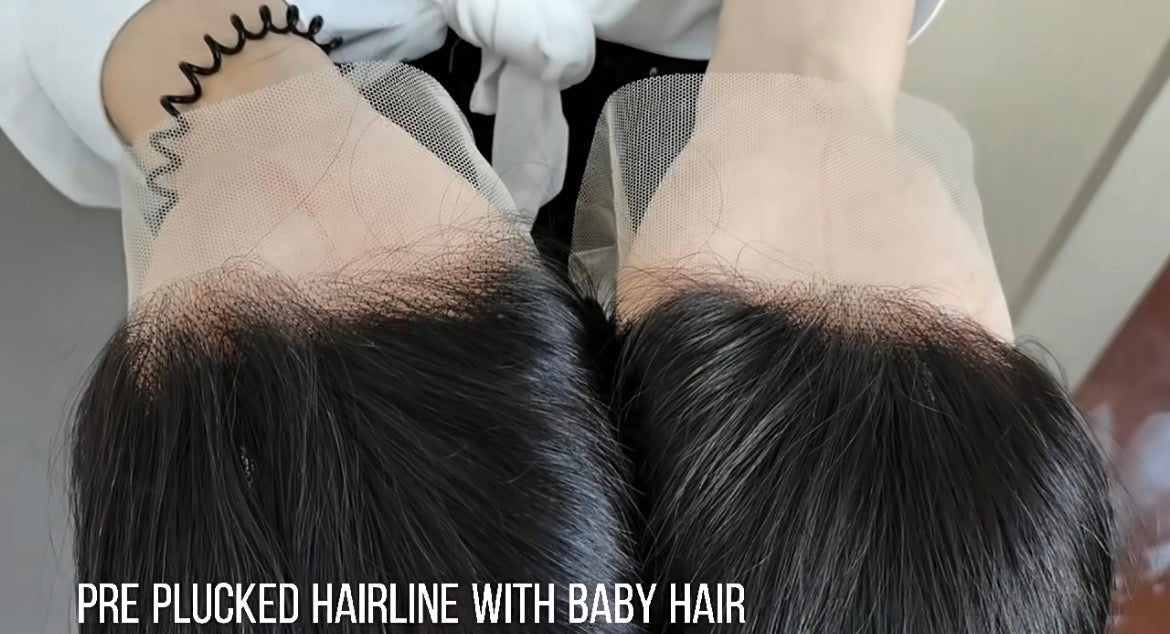 13x6 Straight Transparent Lace Front Wigs Virgin Raw Indian Human Hair Cuticle Aligned Preplucked