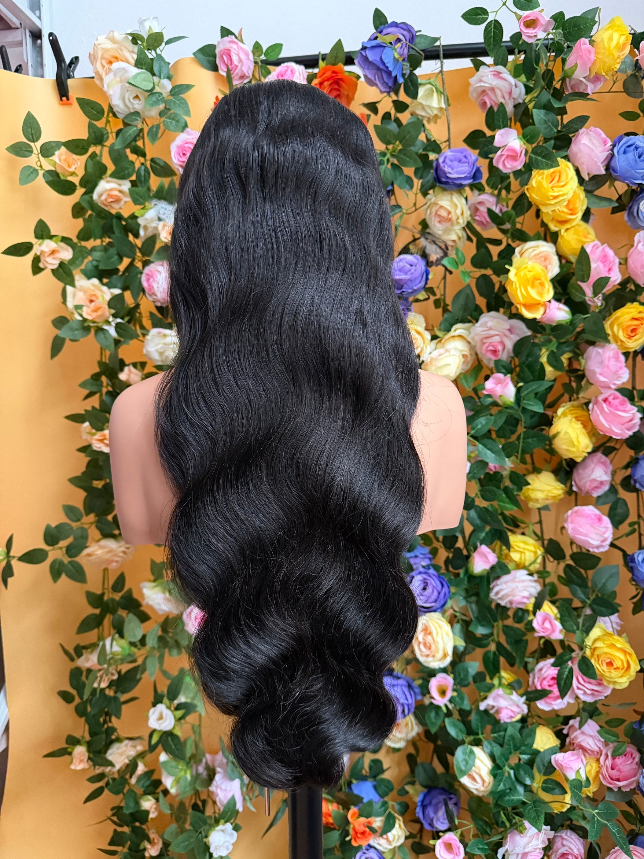 Raw Body Wave Brazilian Virgin Hair Transparent Lace Front Wigs 210% Density