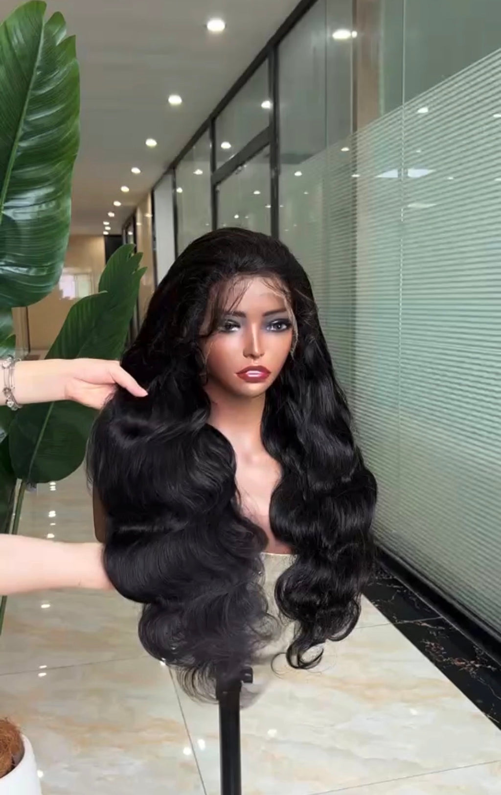 Raw Body Wave Brazilian Virgin Hair Transparent Lace Front Wigs 210% Density