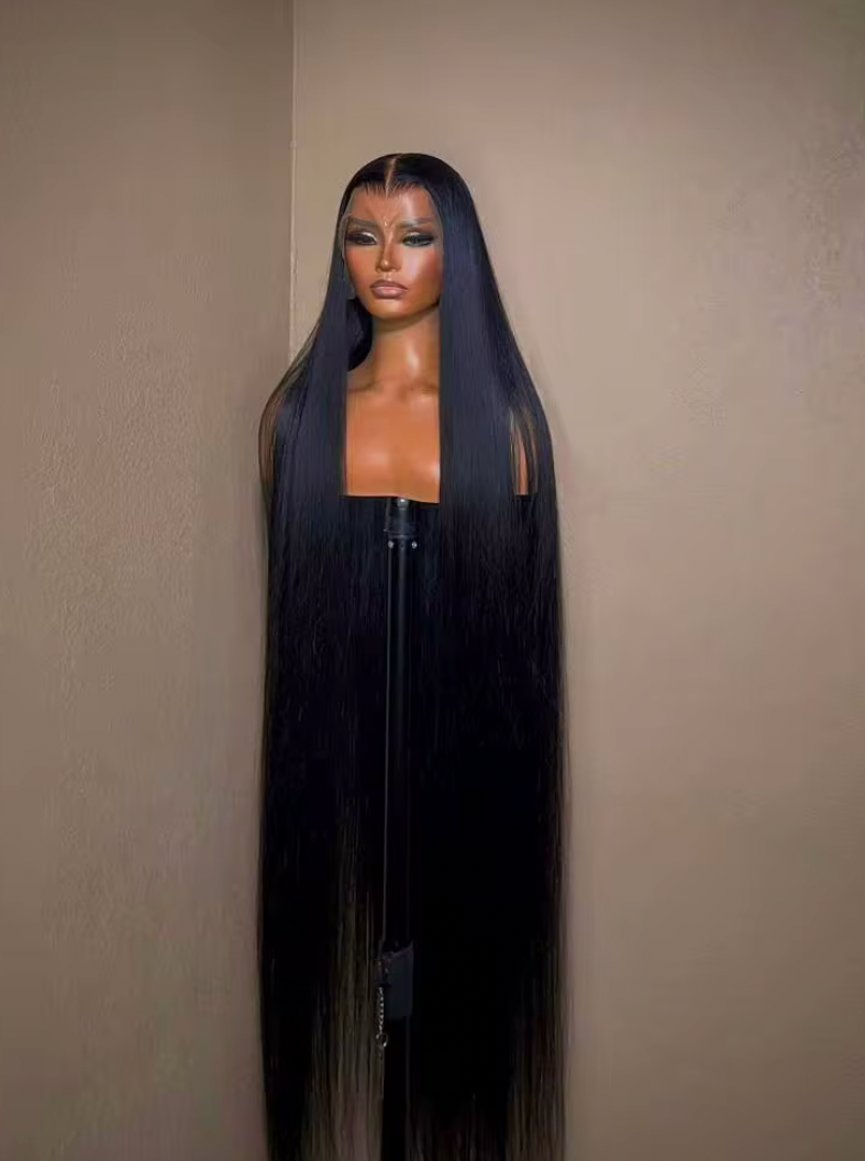13x6 Straight Transparent Lace Front Wigs Virgin Raw Indian Human Hair Cuticle Aligned Preplucked